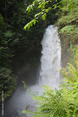 Waterfall in forest.