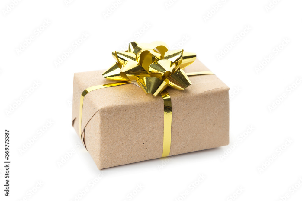 beautiful gift boxes made by hand isolated on white. holidays, birthday, new year