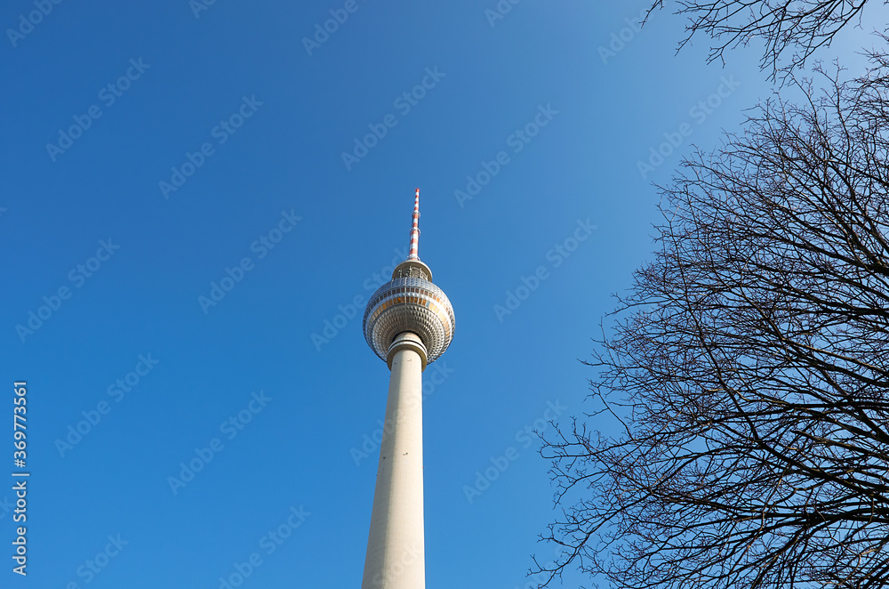 Germany. Berlin. Television tower in Berlin. February 16, 2018