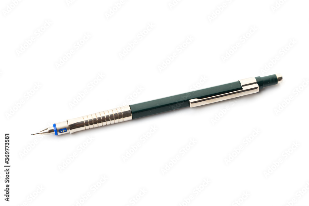 Fototapeta premium beautiful modern ballpoint pen isolated on white. chancellery