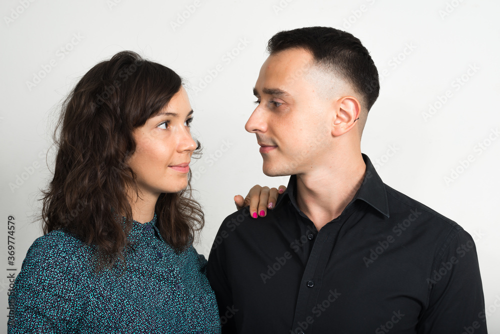 Portrait of couple together and in love Portrait of couple together and in love
