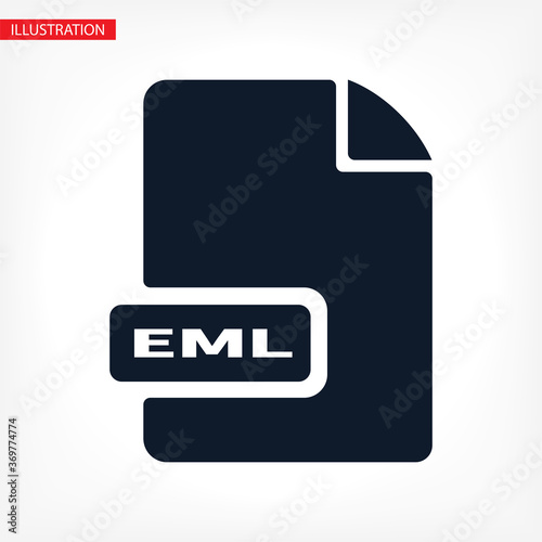 EML file vector icon 10 eps icon. File for computer icon. vector icon file for phone