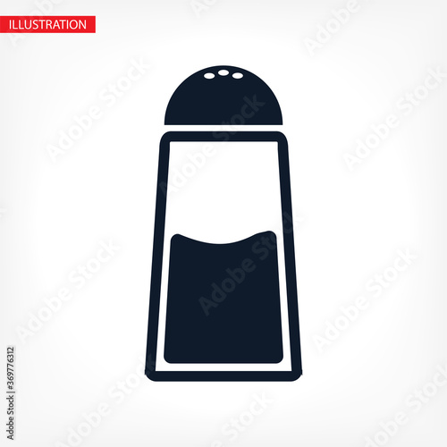 Line icon isolated on a clean background. Salt powder concept drawing salt shaker line icon in modern style