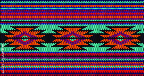  Seamless ethnic ornament for fabrics, interiors, ceramics and furniture in the style of Latin America.