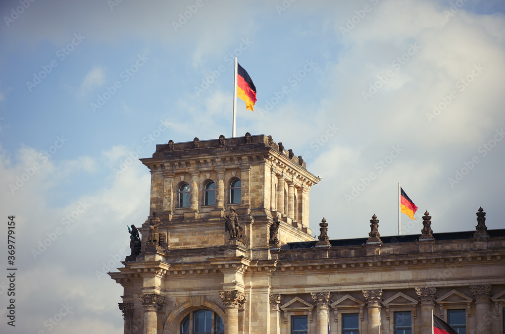 Fototapeta premium Germany. Berlin. Reichstag building in Berlin. February 16, 2018