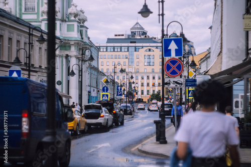 Photography old town street moscow