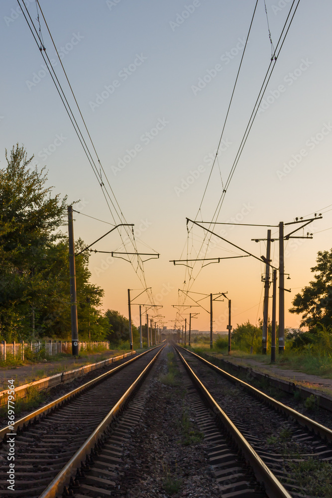 railway in the morning