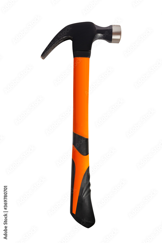 Isolated woodwork hammer hand tool side view. Isolated woodwork hammer hand tool side view.