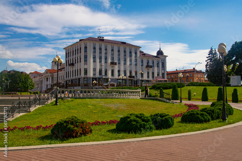 MINSK, BELARUS - 3 August 2020: Upper town, Liberty Square of Minsk