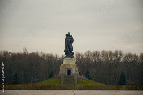 Germany. Berlin. Treptow Park. Memorial to the Warrior the Liberator in Berlin. February 17, 2018