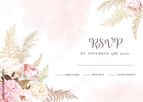 Wedding decoration. Elements are isolated and editable