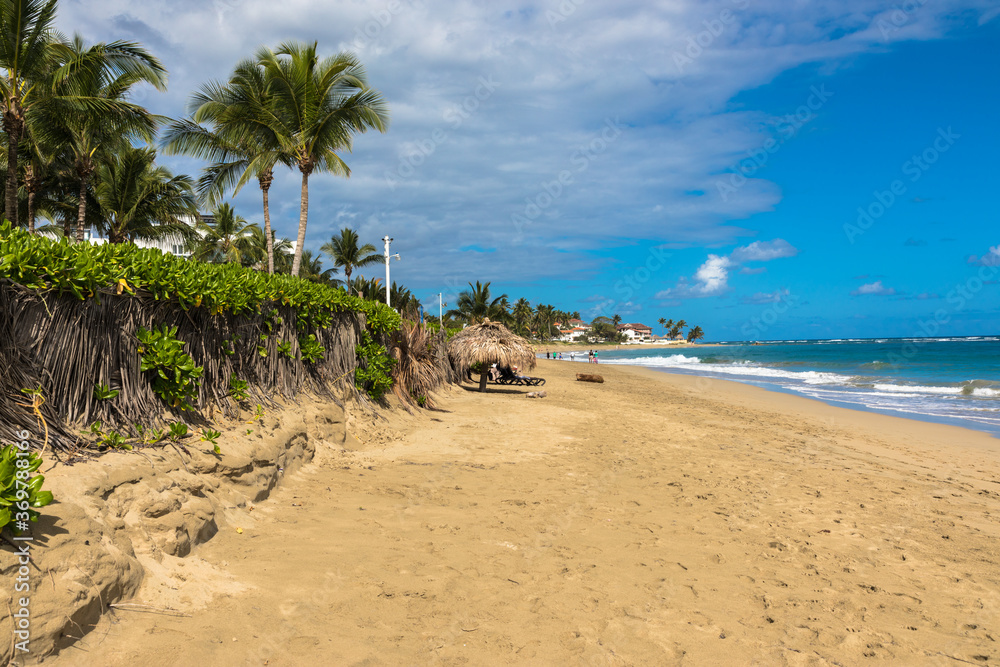Golden sand beach, Dominican Republic, Caribbean Golden sand beach, Dominican Republic, Caribbean