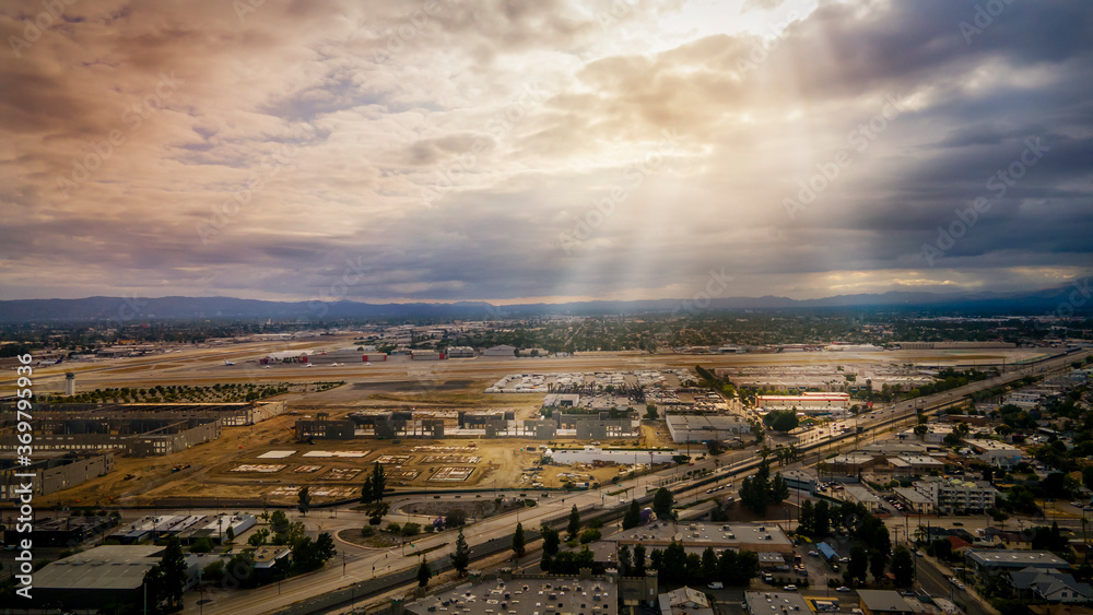panoramic view of Burbank CA