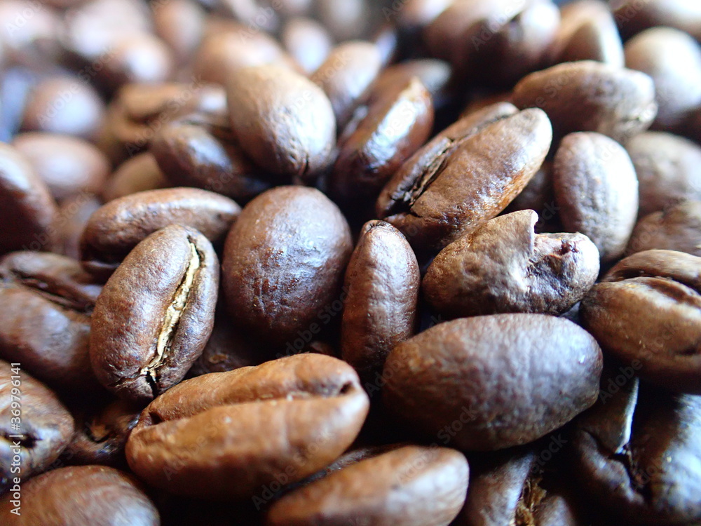 Naklejka premium coffee beans background