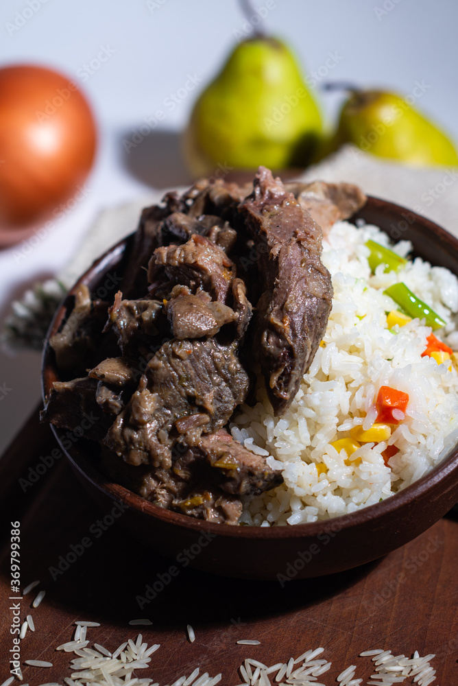 Meat and rice