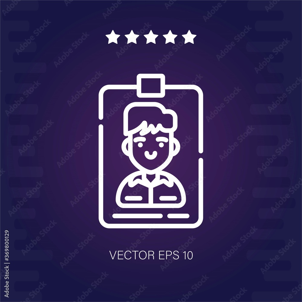 id card vector icon modern illustration id card vector icon modern illustration