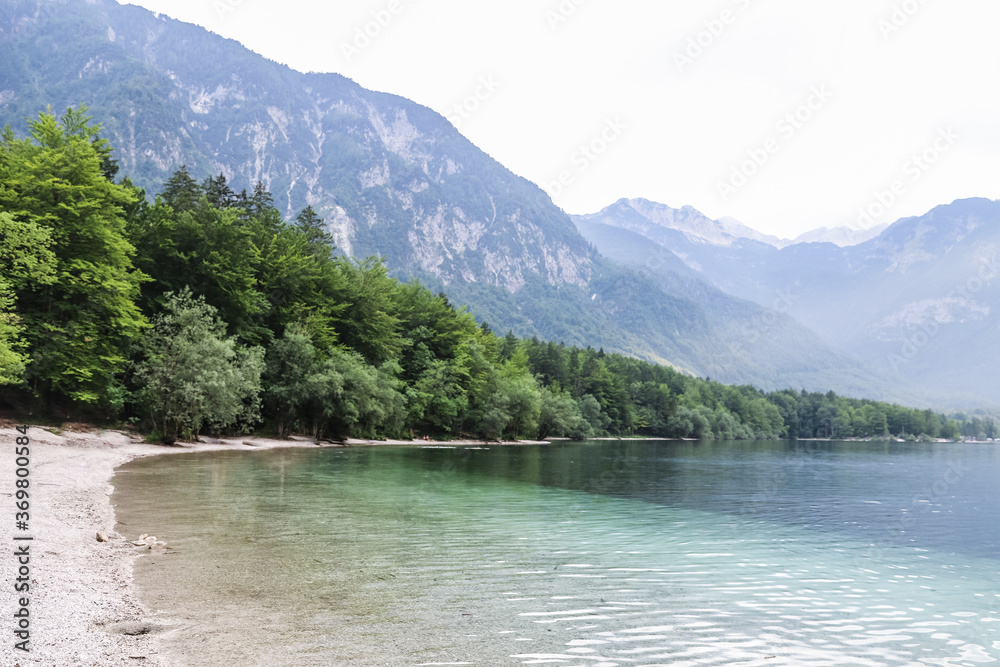 Lake Bohinj in Slovenia - clear and transparent water