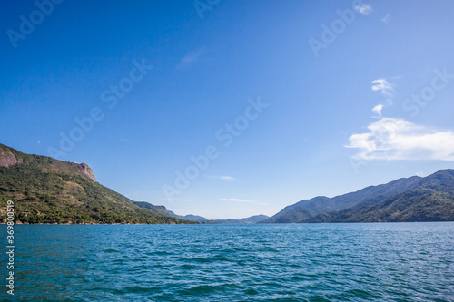 View of the coast of mountains and sea of ​​Paraty - Rio de Janeiro - Brazil