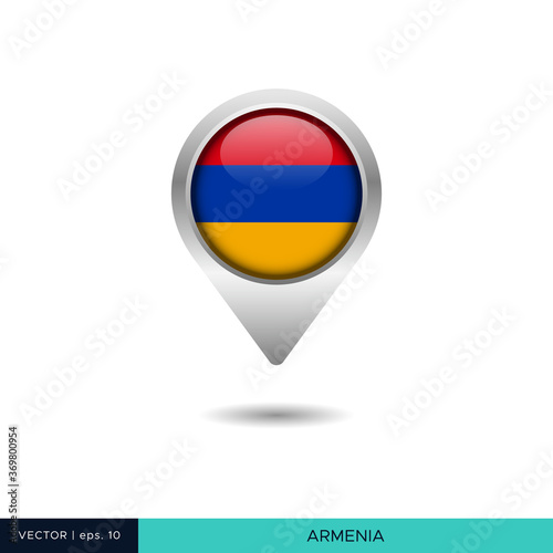 Armenia flag map pin vector design template Free Download Armenia flag map pin vector design template - GFXLoad
