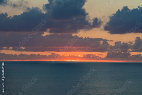 Sunset over the Caribbean sea