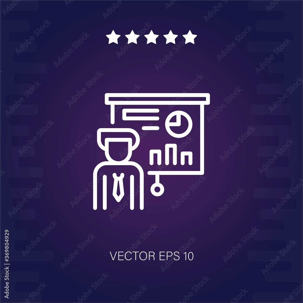 presentation vector icon modern illustration