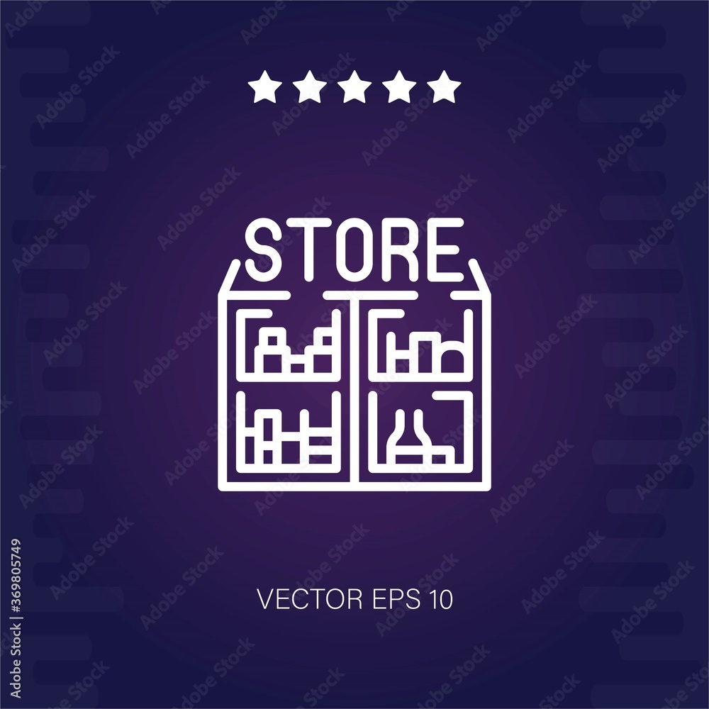 store vector icon modern illustration store vector icon modern illustration
