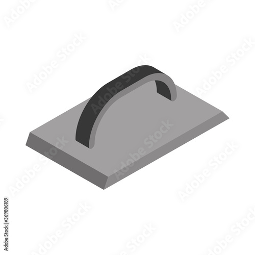 isometric repair construction concrete polisher work tool and equipment flat style icon design