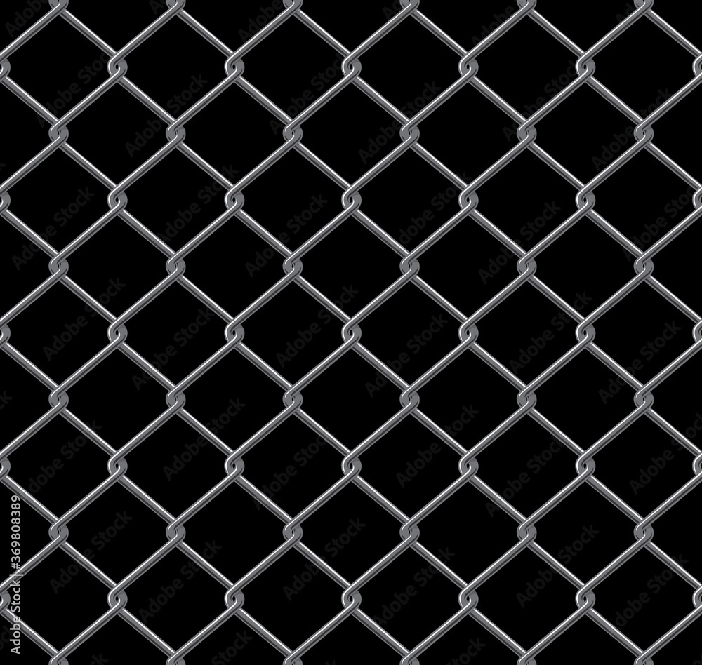 custom made wallpaper toronto digitalDark seamless texture. Realistic black mesh metal fence structure. Vector background patters of mma cage.