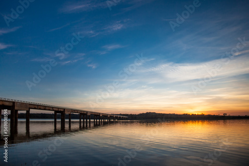 Sunset at Paranapanema River - Florinea, SP, Brazil © Luciano Queiroz