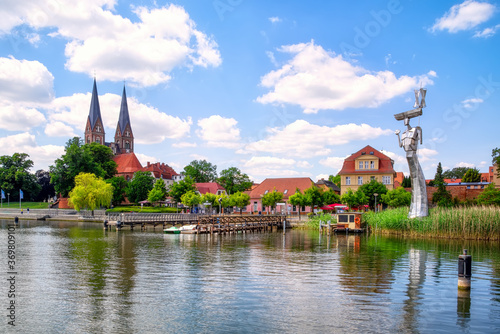 Neuruppin , Neuruppiner See with the monastery church Sankt Trinitatis in the background photo