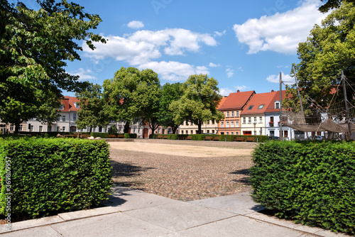 Neuer Markt (new market place) in the city of Neuruppin, Brandenburg, Germany © EKH-Pictures