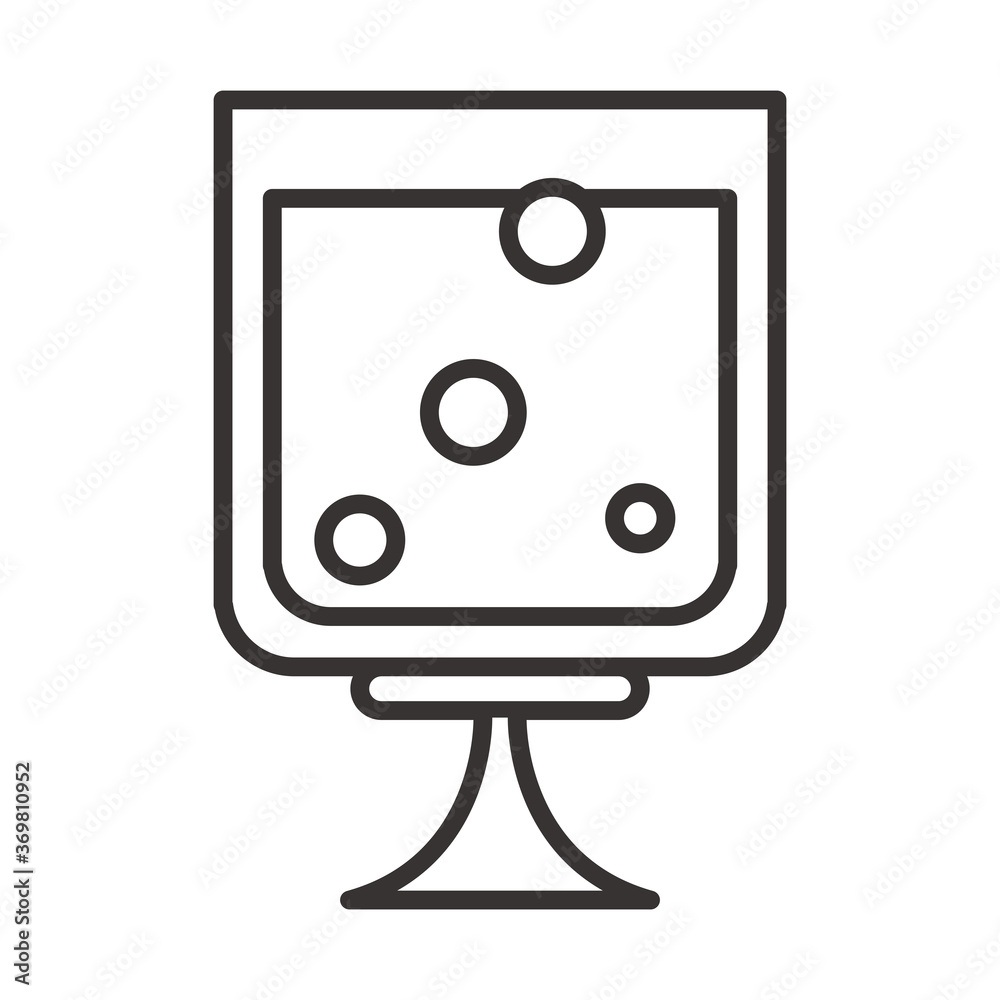 cocktail icon glass and bubbles drink liquor alcohol line style design cocktail icon glass and bubbles drink liquor alcohol line style design