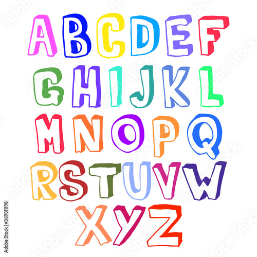 Colorful alphabet volume