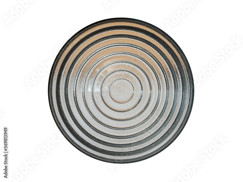 Detail of Fresnel Glass Lens, Special Shape to Concentrate Light with High Efficiency, Isolated Object