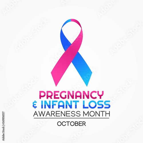 Pregnancy and Infant Loss  Awareness Month Vector Illustration