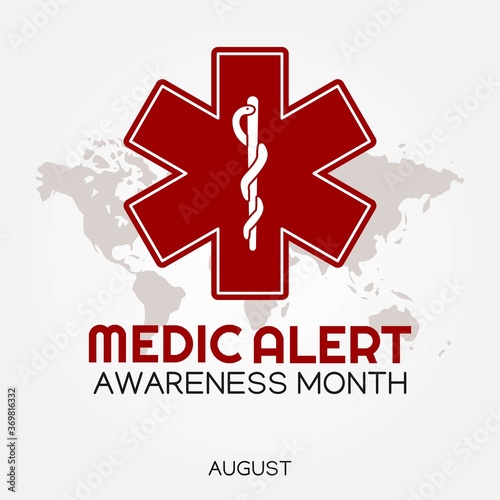 Medic Alert Awareness Month Vector Illustration