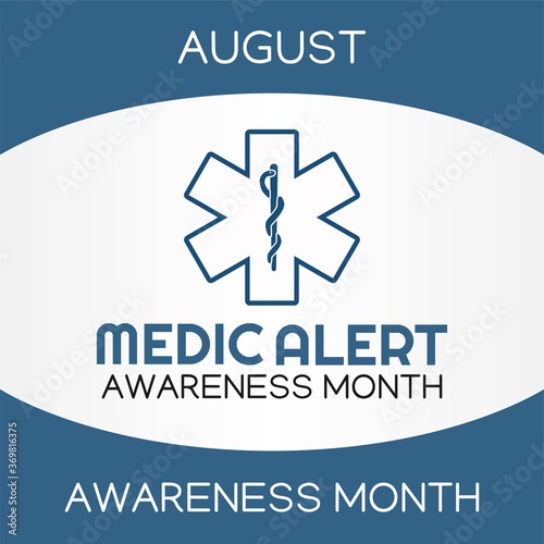 Medic Alert Awareness Month Vector Illustration
