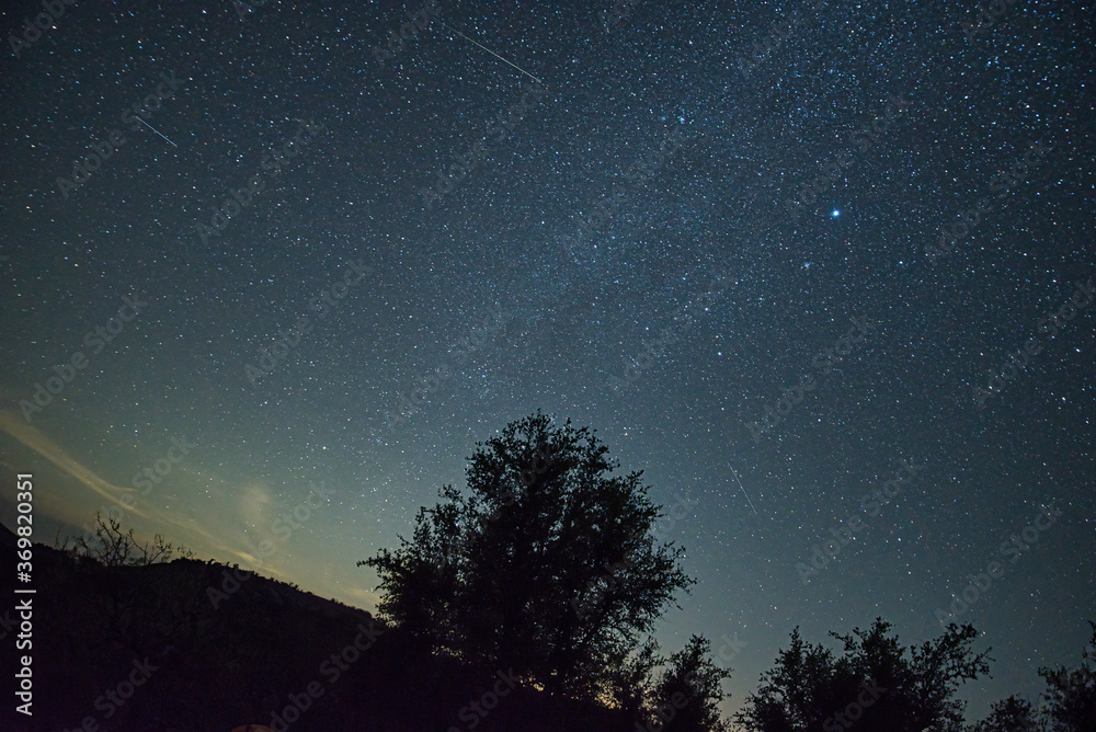 Fototapeta premium starry night sky over texas