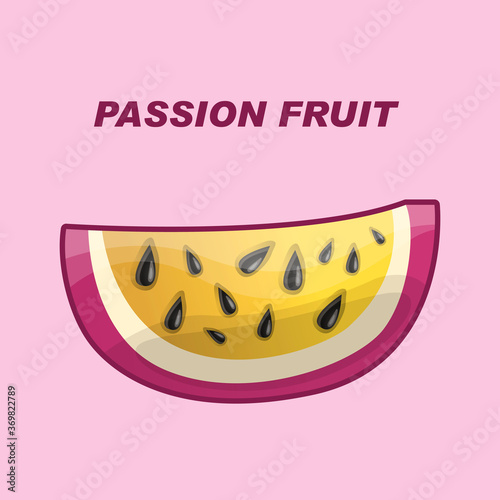 Passion fruit vector.