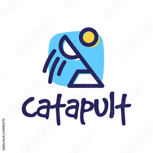 catapult logo icon in trendy design style. catapult icon isolated on white background. catapult vector icon simple and modern flat.