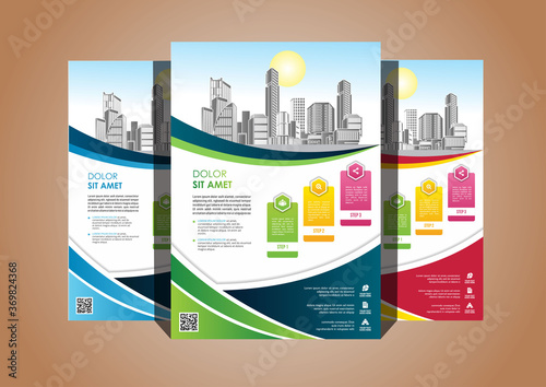 Proposal cover poster brochure Template Design Set