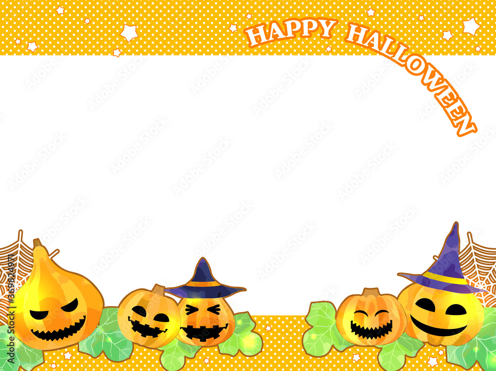 Fototapeta premium かわいいハロウィンのイラスト背景
