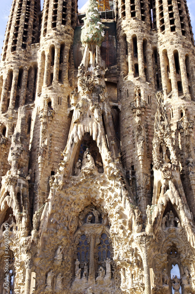 スペイン　バルセロナ　サグラダ・ファミリアの彫刻