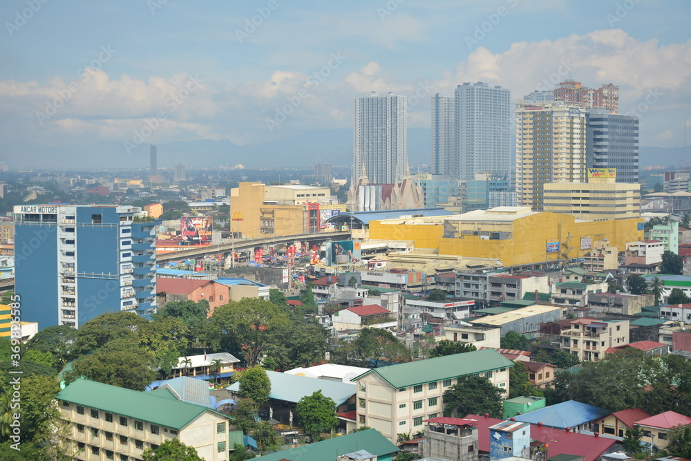 Naklejka premium Quezon city overview during daytime afternoon in Philippines