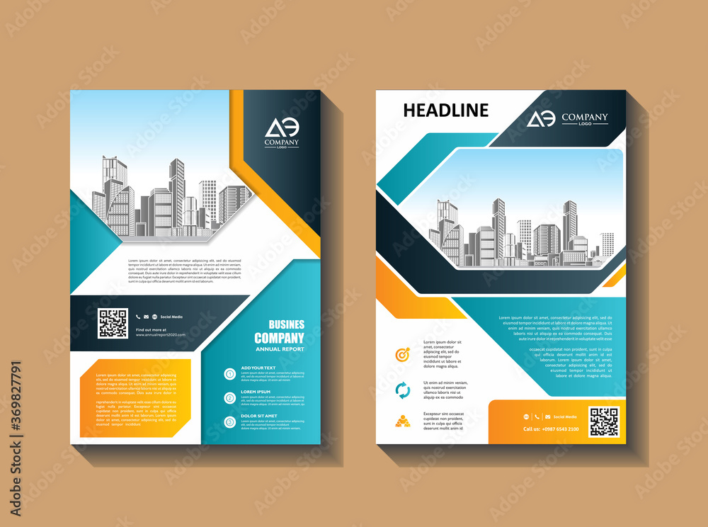 Proposal cover poster brochure Template Design Set