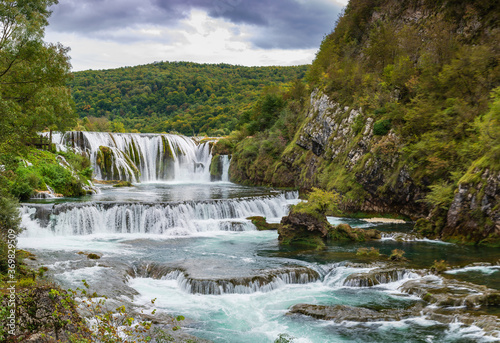 Strbacki Waterfall in Bosnia Herzegovina East Europe
