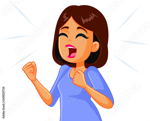 Woman Screaming in Desperation Vector Illustration