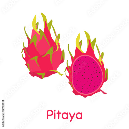 Pitaya fruit. Vector Illustration EPS. 