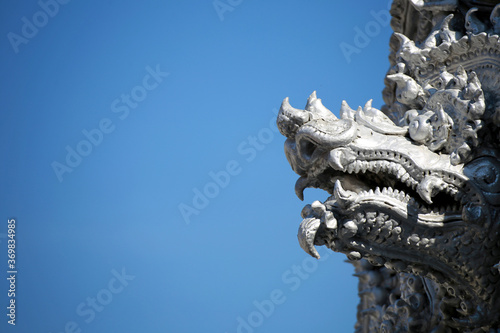 Beautiful Thailand sculpture in Wat San Pa Yang Luang temple, lamphun city in North of Thailand © Pakkapol
