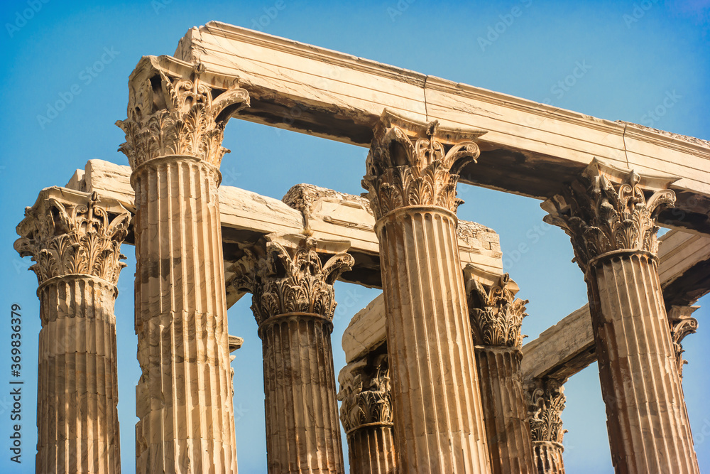 Corinthian column heads in Greece, Temple of Olympian Zeus's column

